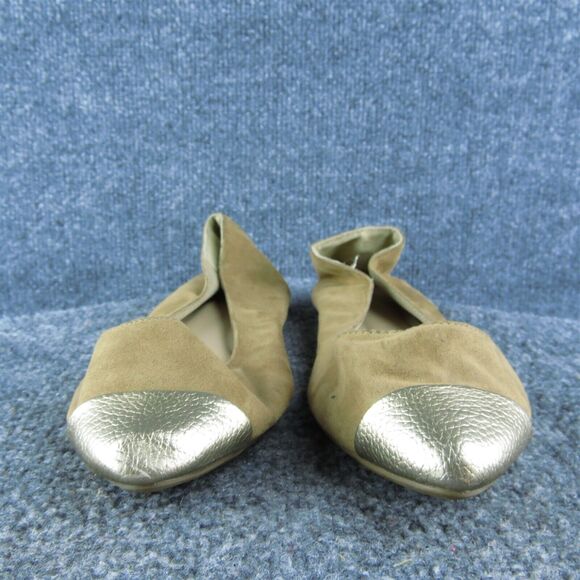Old Navy Women Ballet Shoes Size 8.5 Medium Brown Fabric Slip On - Picture 2 of 9